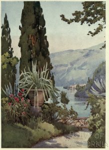 In de tuin van de Villa Arconati, Lago di Como, Illustratie uit 