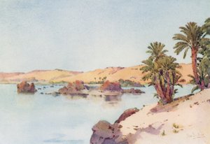 Het Cataract-bekken vanaf Elephantine-eiland door Ella Du Cane