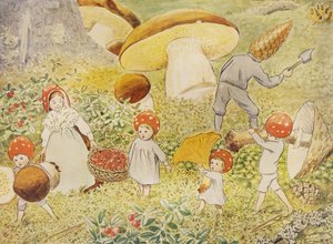 De Mushroom Kids-kerstman-kinderen