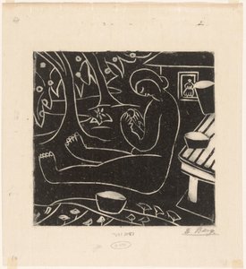 Zittende vrouw door Else Berg (signed by artist)