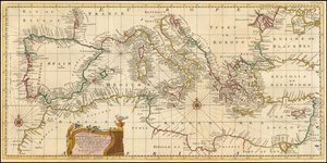1748 kaart - Een nauwkeurige kaart van de Middellandse Zee en de Adriatische Zee; met de Archipel en een deel van de Zwarte Zee