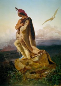 Cooper, De laatste der Mohikanen / E.G. Leutze door Emanuel Gottlieb Leutze