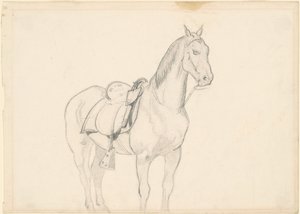 Paard door Emanuel Gottlieb Leutze