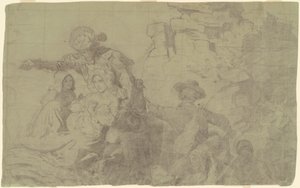 Studie voor "Westwaarts de Loop van het Rijk"