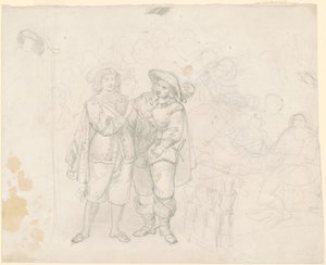 Twee ruiters (recto)