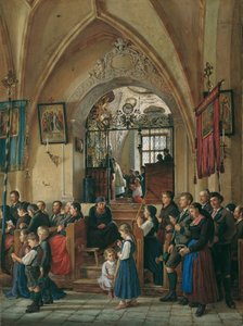 Interieur van de Parochiekerk van Aussee