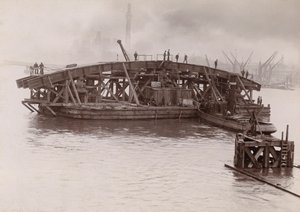 Bouw van de Vauxhall Bridge, Londen, 1903-1904 door Emberson and Sons