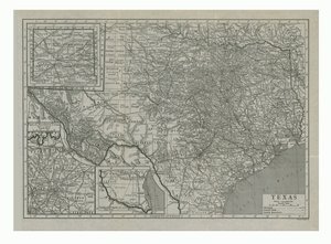 Kaart van Texas, VS, c1910s door Emery Walker