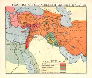 Byzantijnen en Kruisvaarders tegen Seltsjoeken, circa 1130 n.Chr., c1915
