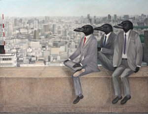 Drie kraaien, 2010 (olieverf op doek)