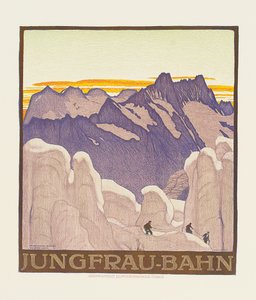 Jungfrau-Bahn, Poster ter Reclame voor de Jungfrau Bergspoorweg