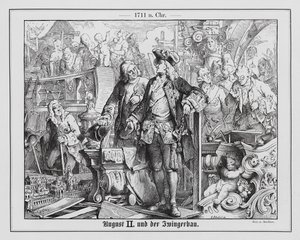 Augustus II, keurvorst van Saksen en koning van Polen, en de bouw van het Zwinger Paleis door Emil Eugen Sachsse