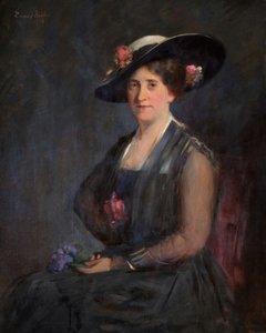 Portret van Olga Myers door Emil Fuchs