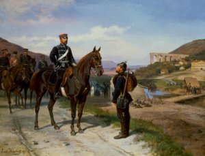 Ontmoeting met Prins Friedrich Karl van Pruisen door Emil Hünten