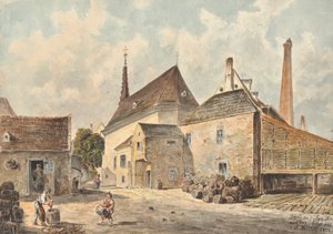 De kerk van St. Marx in Wenen door Emil Hütter
