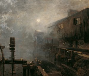Zaagmolen in de Ochtendmist