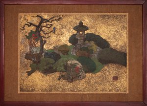 Japanse tuin door Emil Orlik