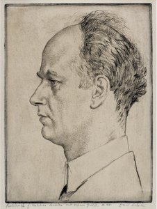 Portret van Wilhelm Furtwängler (1886-1954) door Emil Orlik