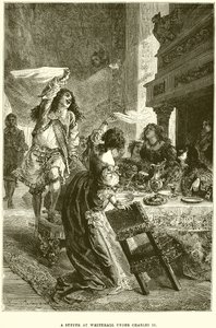 Een diner in Whitehall onder Charles II