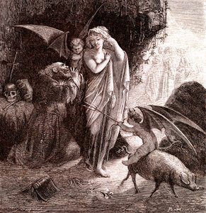 Een heilige man. 1866 (gravure) door Emile Antoine Bayard
