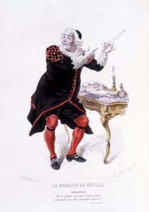 Bartholo in de Barbier van Sevilla in Oeuvre complet de Beaumarchais door Edouard Fournier, Ed. Laplace, Sanchez et Cie, Parijs 1876 (gravure) Hier Bartholo in Le barbier de Seville door Emile Antoine Bayard