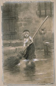 Cosette. Illustratie uit Les Misérables door Victor Hugo, 1862