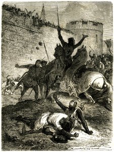 Kruistocht tegen de Albigenzen - Beleg van Toulouse, 25 juni 1218. Simon de Montfort