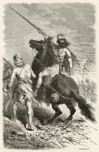 Krijgers uit de IJzertijd door Emile Antoine Bayard