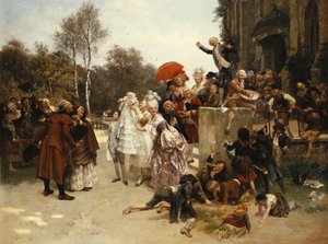De doop, 1863 door Emile Antoine Bayard