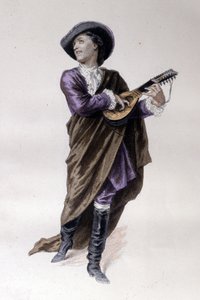 De Graaf van Almaviva, personage uit de Barbier van Sevilla van Beaumarchais (1732 - 1799) gecreëerd in 1773. Illustratie door Emile Bayard.
