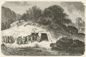 Een tumulus uit het neolithicum door Emile Antoine Bayard