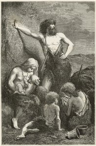 Een familie in het stenen tijdperk door Emile Antoine Bayard