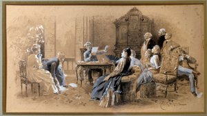 Schrijver Alexandre Dumas Jr. leest zijn werken