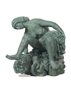 Grote hurkende baadster; Grande baigneuse accroupie door Emile Antoine Bourdelle