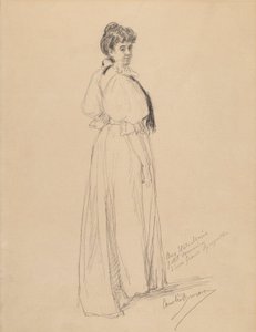 Schets van een dame door Emile Auguste Carolus Duran