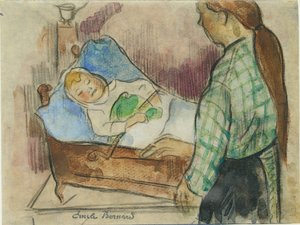 Bedtijd door Emile Bernard