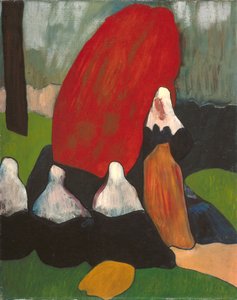 Bretonse vrouwen met zeewier door Emile Bernard