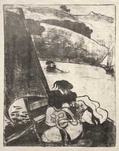 Les Bretonneries: De Terugkeer van de Bedevaart (Le Retour du Pardon) door Emile Bernard