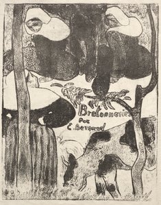 Les Bretonneries: Titelpagina (Page de Titre) door Emile Bernard
