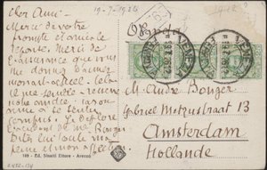 Prentbriefkaart aan Andries Bonger door Emile Bernard