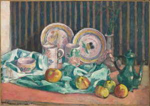 Stilleven met appels en fruitschalen, ca. 1906