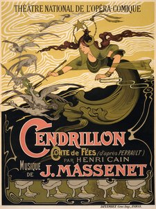 Poster voor de opera Cendrillon van Jules Massenet