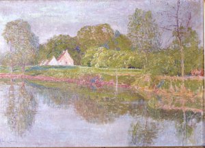 Landschap aan de Leie, Een Ochtend in Mei, 1902 door Emile Claus