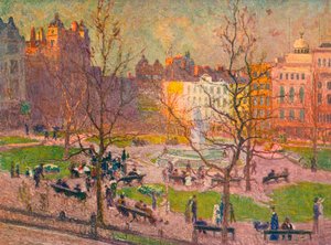 Maartzon, Leicester Square door Emile Claus