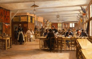 Het café door Emile Georges Weiss