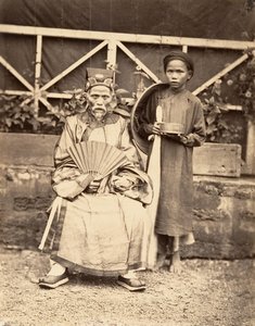 Dorpshoofd in Officieel Kostuum, Cochinchine, 1866 door Emile Gsell