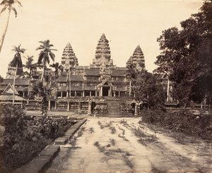 Westelijke gevel van de Grote Pagode, 1866 door Emile Gsell