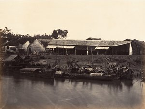 Vue de la Ville Chinoise Cholen Feuille nr. 2, Saigon, Cochinchina door Emile Gsell