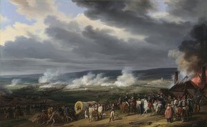 De slag bij Jemappes door Emile Jean Horace Vernet