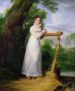 Madame Philippe Lenoir (1792-1874) 1814 door Emile Jean Horace Vernet